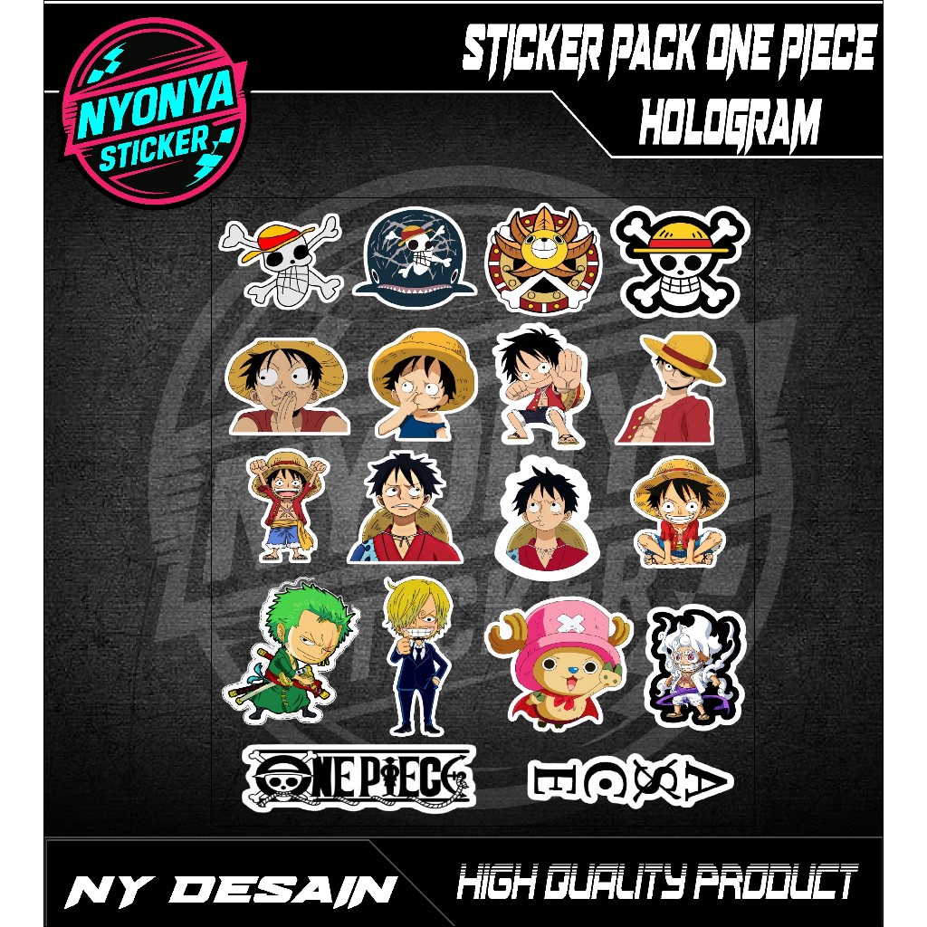 

Sticker one piece stiker one piece sticker one piece hologram keren sticker laptop sticker hp