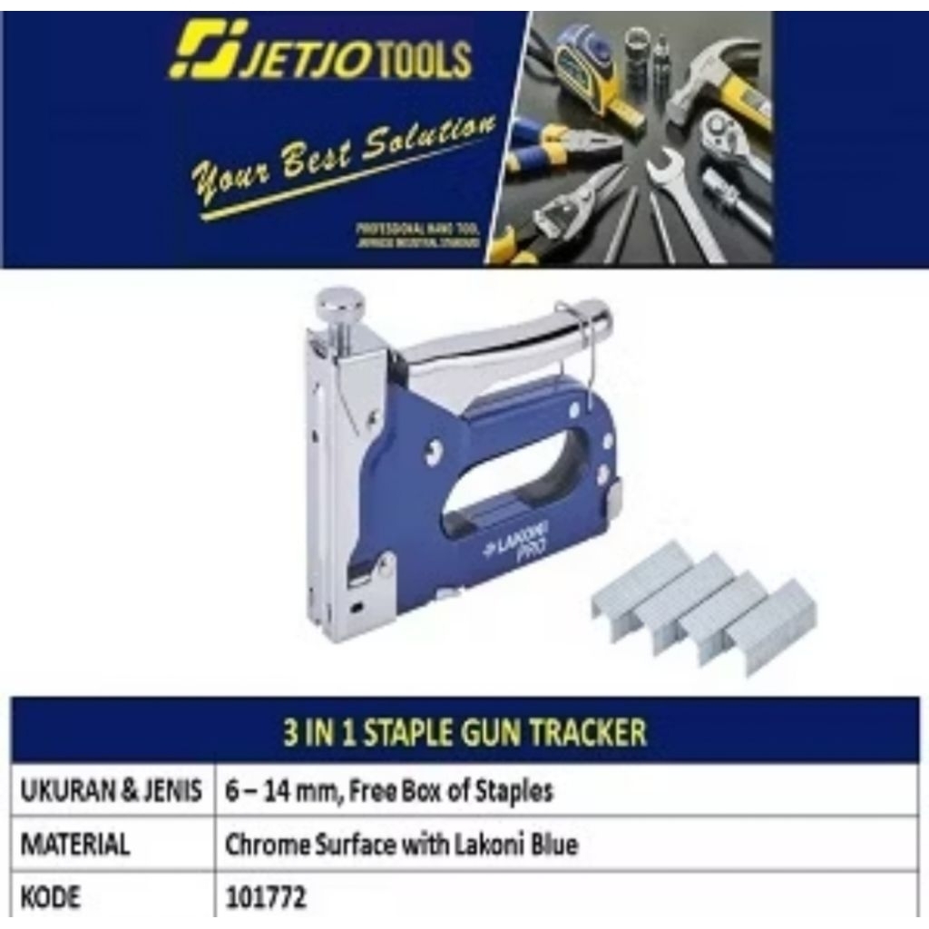 

LAKONI PRO JETJO Staples 6-14 mm / 3 in 1 staple gun tracker / stepler / steples