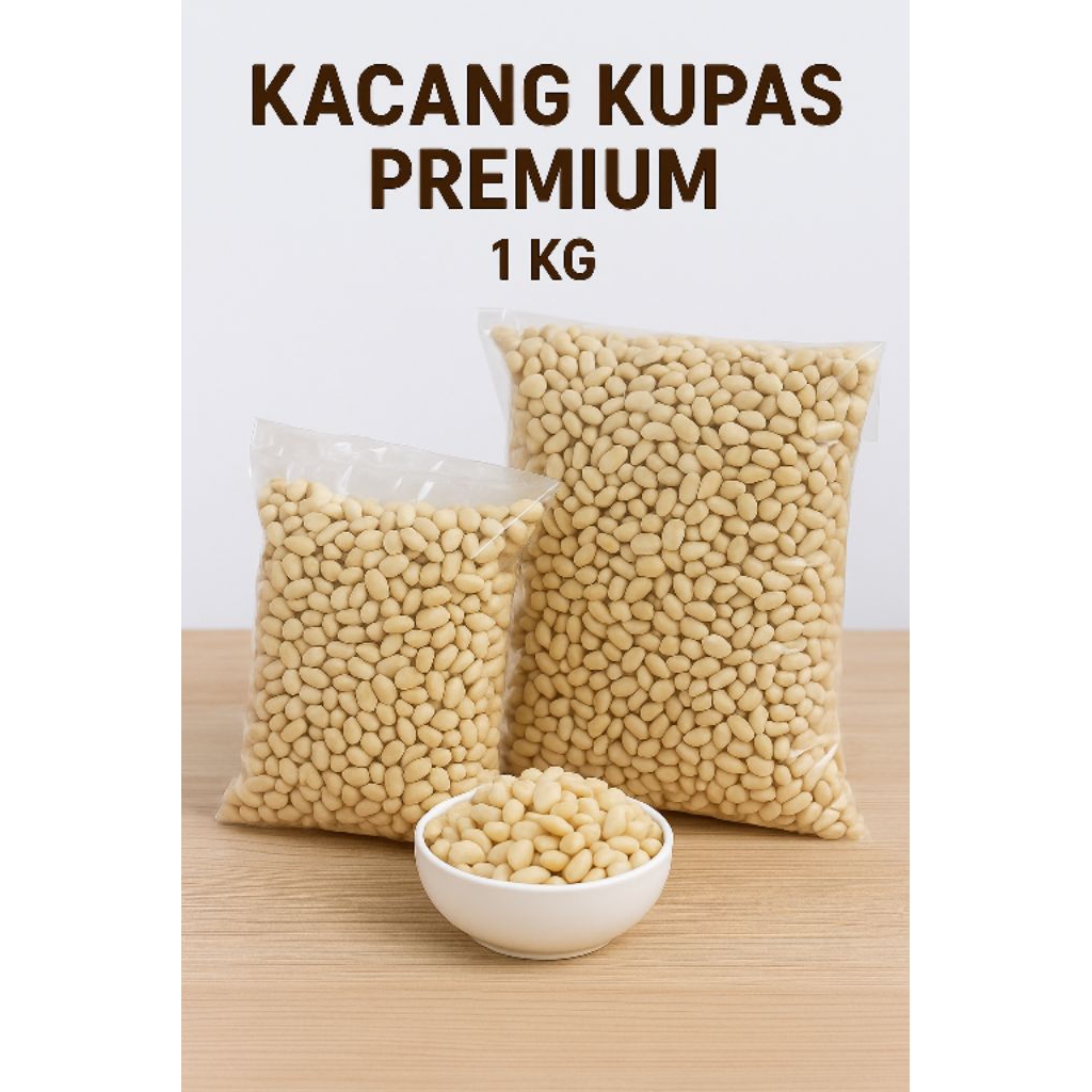 

Kacang Kupas Ukuran 51/61 (1kg, 500gr)