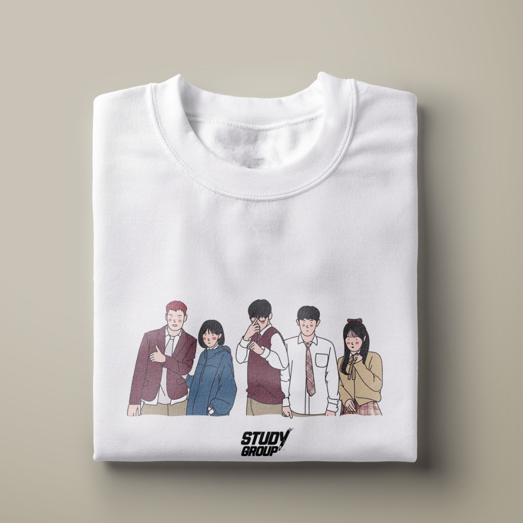 KAOS KDRAMA STUDY GROUP KOREAN DRAMA T-SHIRT KOREAN DRAMA KDRAMA MERCHANDISE KAOS DRAMA KOREA