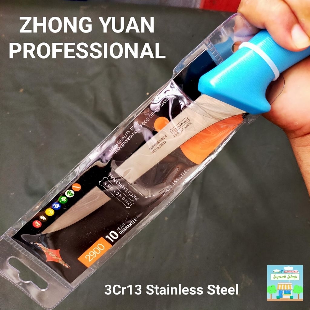 Pisau BONING pisau daging super tajam pisau dapur tajam pisau seset kulit sapi  Zhongyuan butter kni