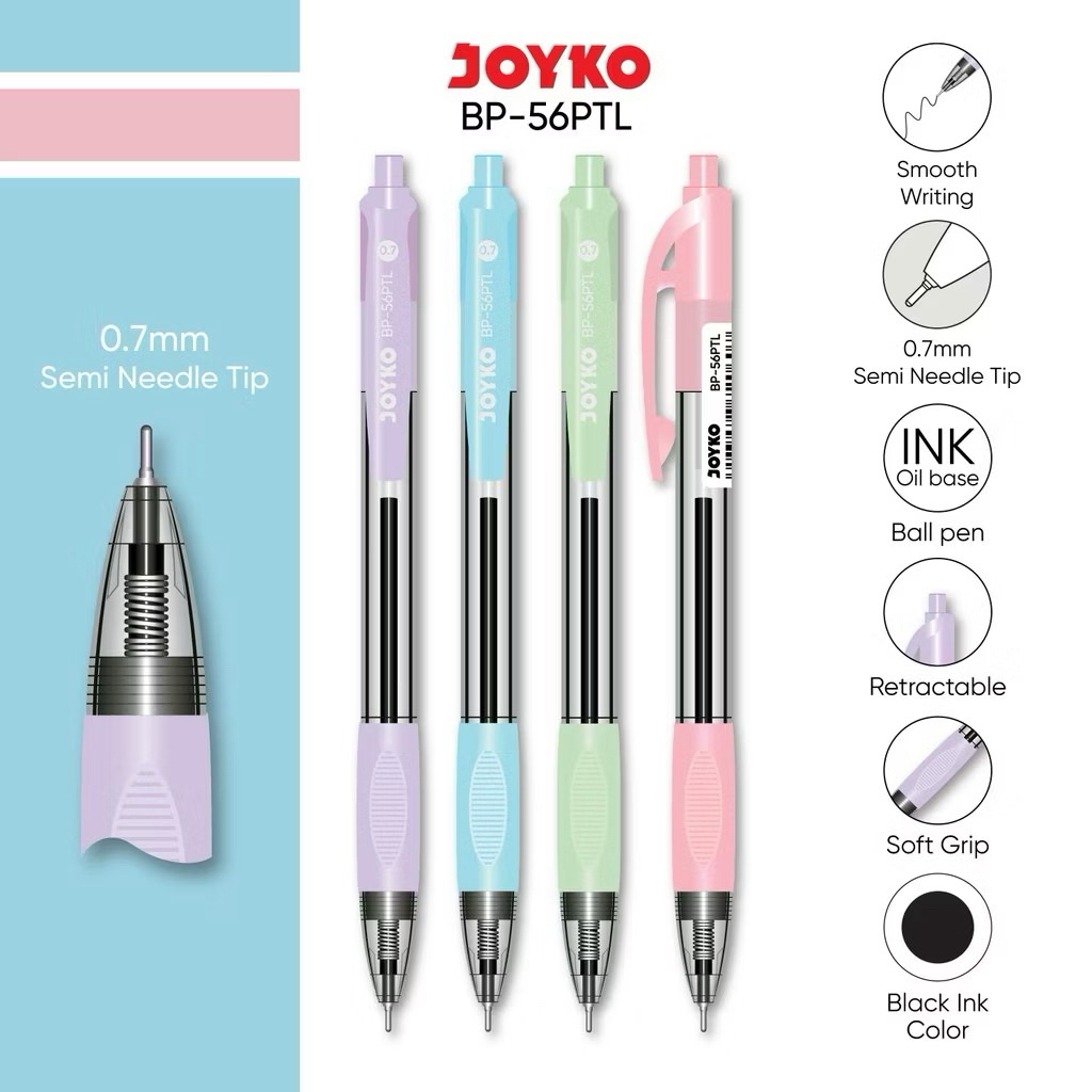 

( 1 PACK ) Ball Pen BP-56PTL Pulpen Pena 0.7 mm 1 PACK ISI 12 BIJI