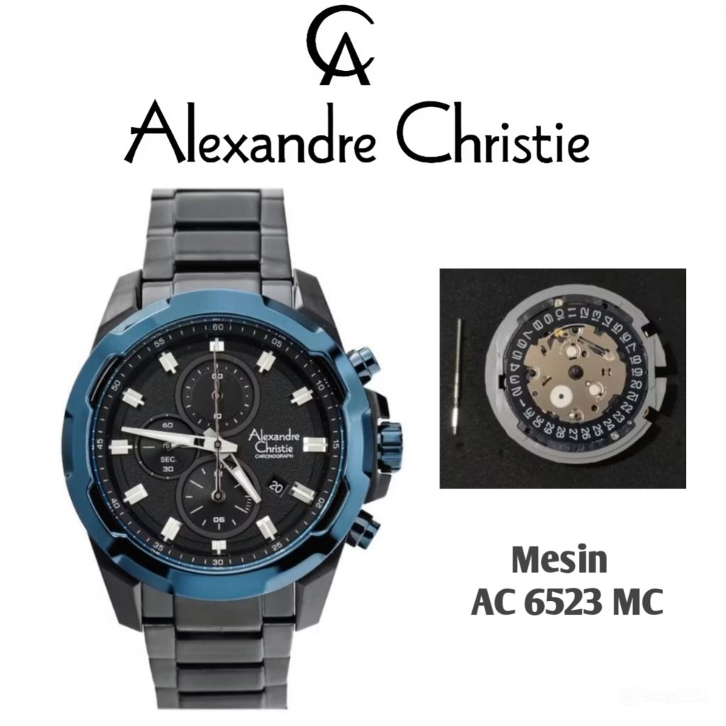 Mesin  Original untuk Jam Tangan Alexandre Christie Type AC 6523 MC