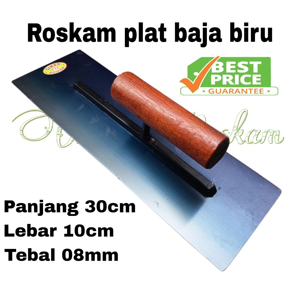 Roskam acian 30cm BAJA BIRU alat perata acian RASKAM