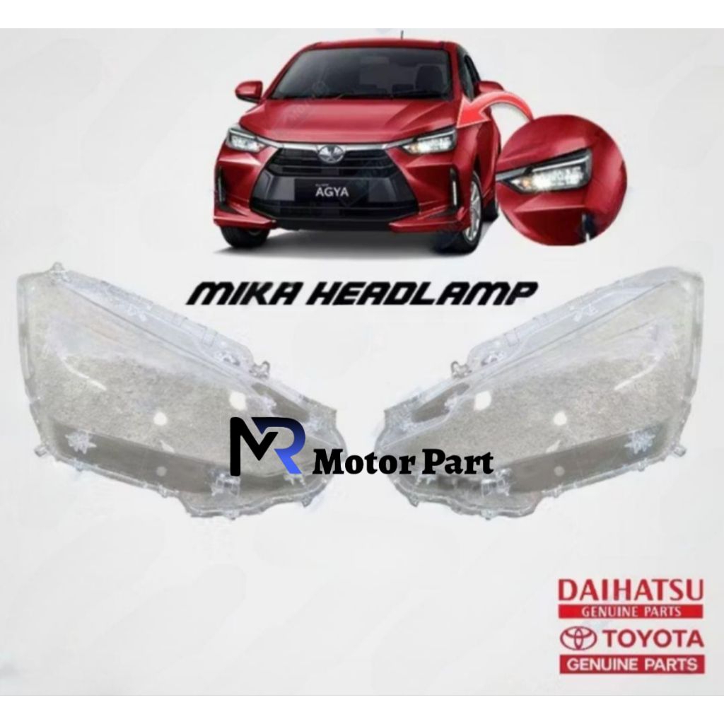Mika Headlamp lampu depan Agya 2023 2024 2025 Original Mika Lampu Depan Toyota Agya
