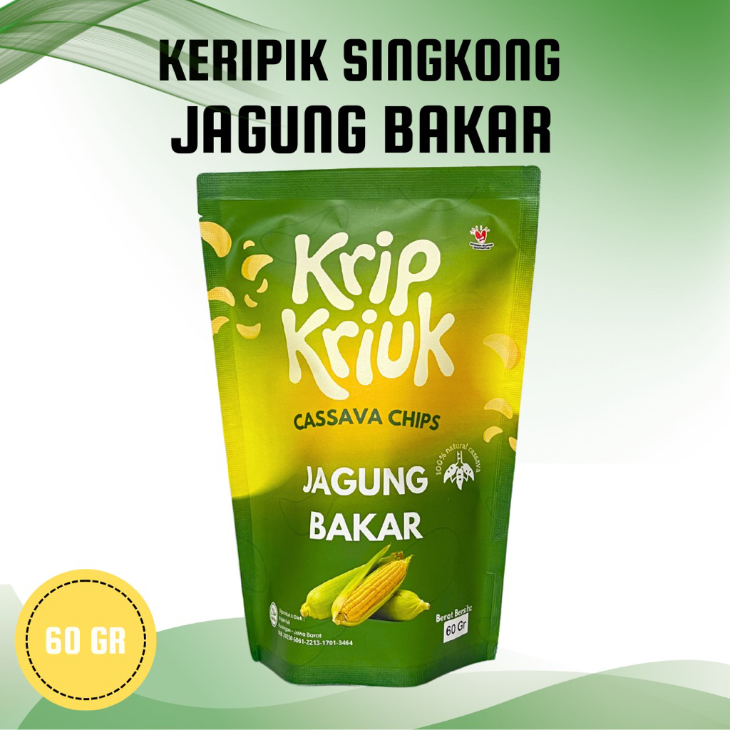 

Kripkriuk Keripik Singkong Jagung Bakar 60Gr