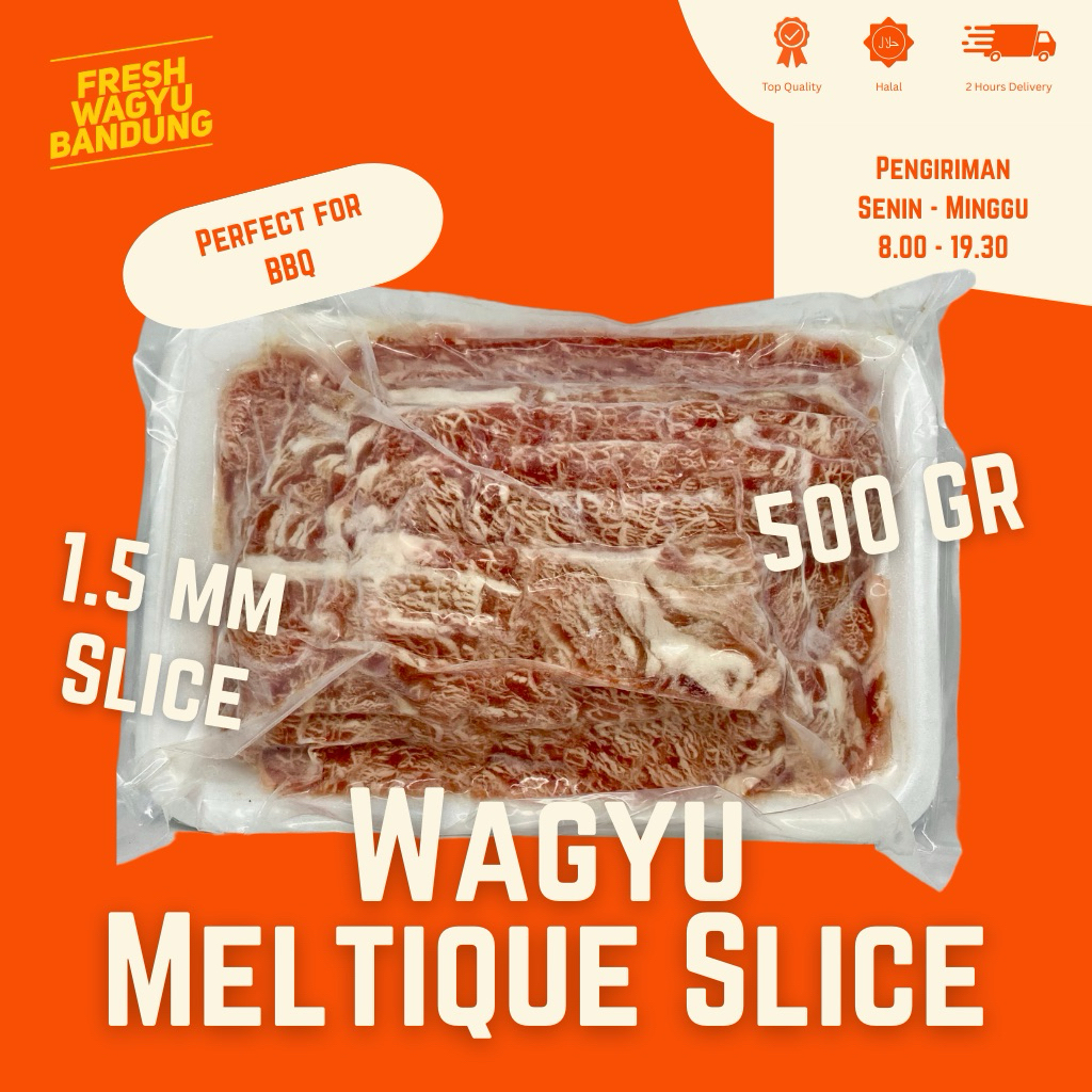 

Daging Slice Beef Wagyu Meltique Shortplate Yoshinoya Import 500GR