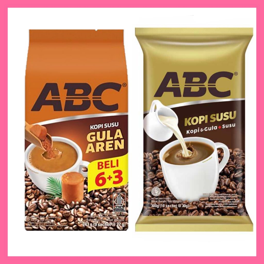 

kopi abc bubuk seduh coffee susu gula aren isi 9 sachet