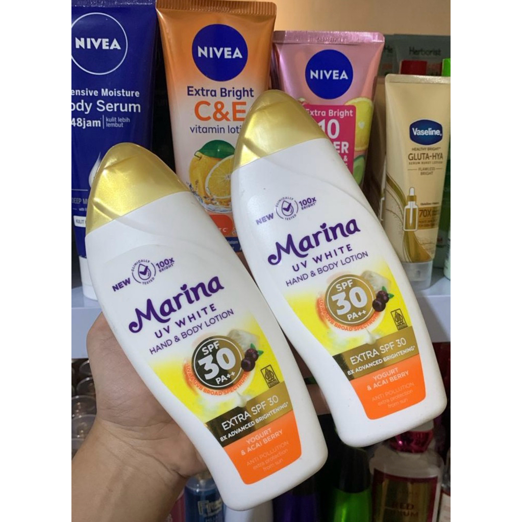 Body lotion marina uv white spf 30 pa++ / body lotion marina murah / marina body lotion / marina bod