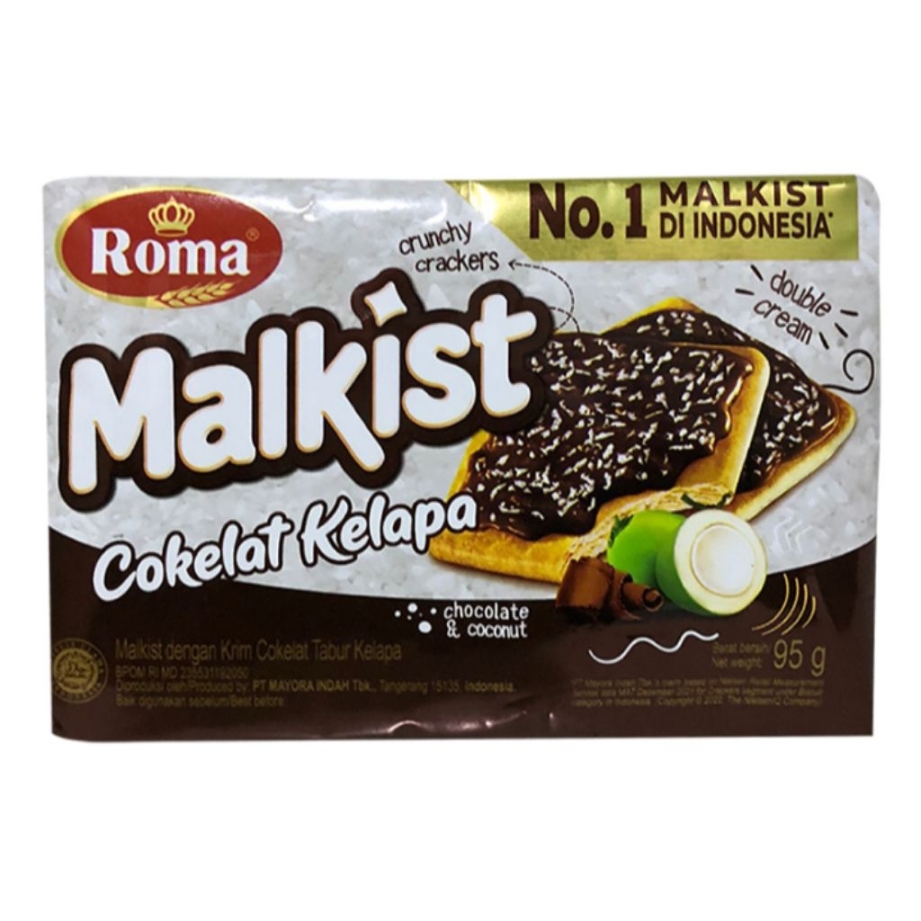 

Roma Malkist Cokelat Kelapa Crackers 95 gram