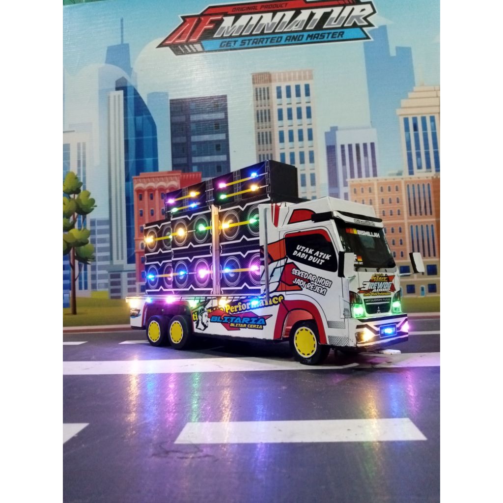 Kaloona.Shop Miniatur Truk Sound Horeg / Miniatur Truk Sound System / Miniatur Truk Oleng / Miniatur