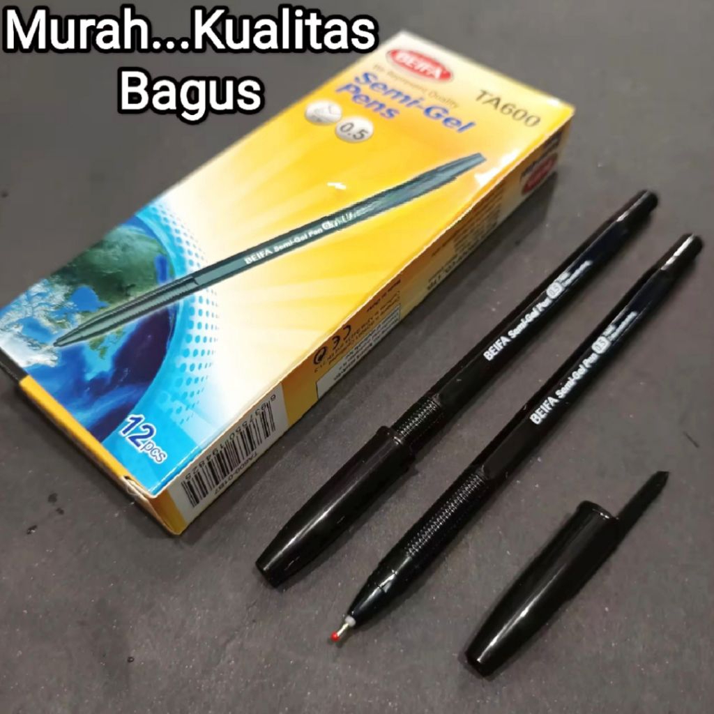 

1 Pak Pulpen Beifa TA 600 Isi 12 Pcs HITAM ( Tinta Lancar No Macet )