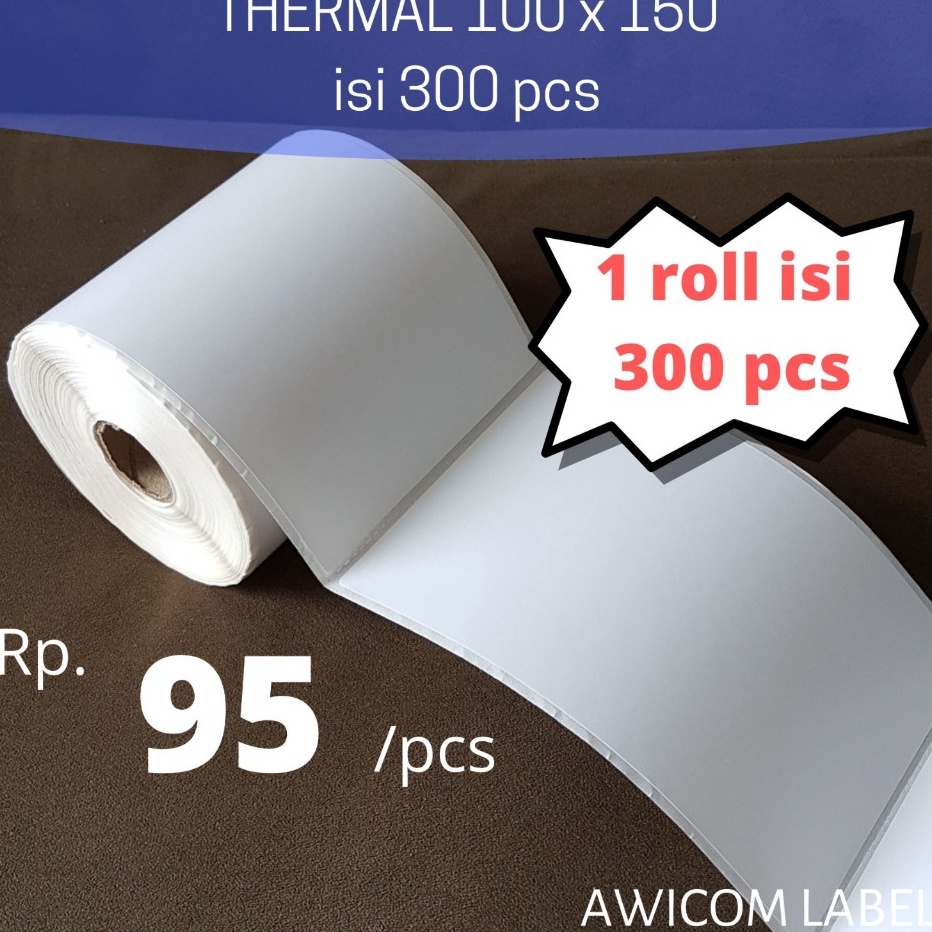 

Bisa Cod 1 x 15 Thermal Label Barcode 1x15 Direct isi 25 pcs ukuran A6