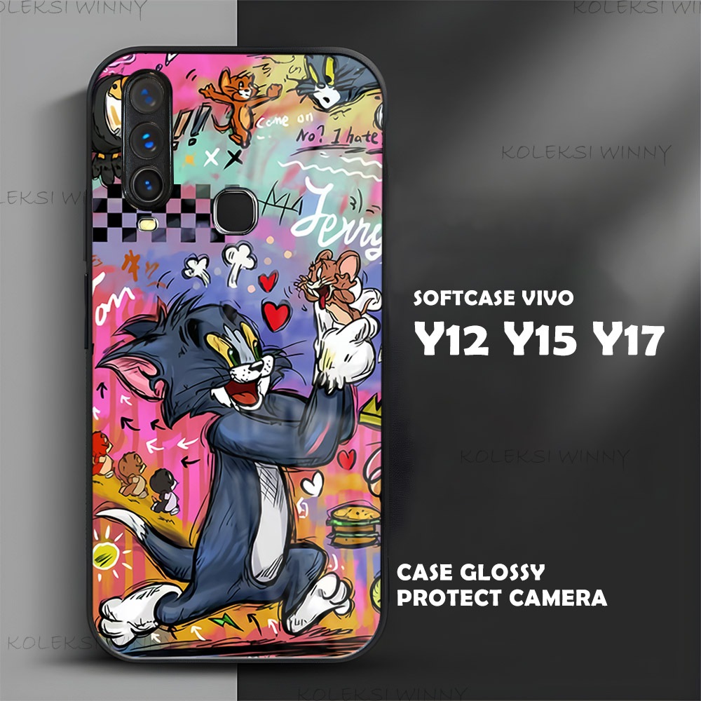 WD27 Softcase VIVO Y12 Y15 Y17 | Case Pelindung Kamera | Casing Vivo Glosy Aesthetic Lucu Keren | Ae