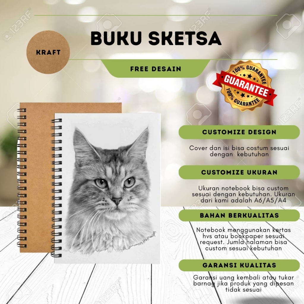 

Buku Sketsa Spiral Pinggir| Ukuran A6/A5/A4 | Bisa Kustom Ukuran & Jenis Kertas