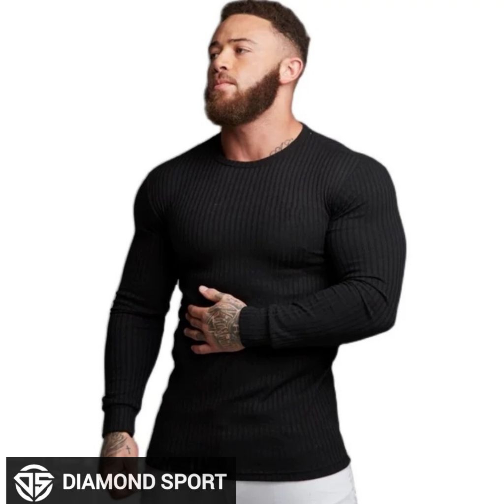 KAOS POLOS PRIA LENGAN PANJANG / KAOS PRIA KOREA / BAJU KAOS LENGAN PANJANG PRIA PREMIUM / FASHION P