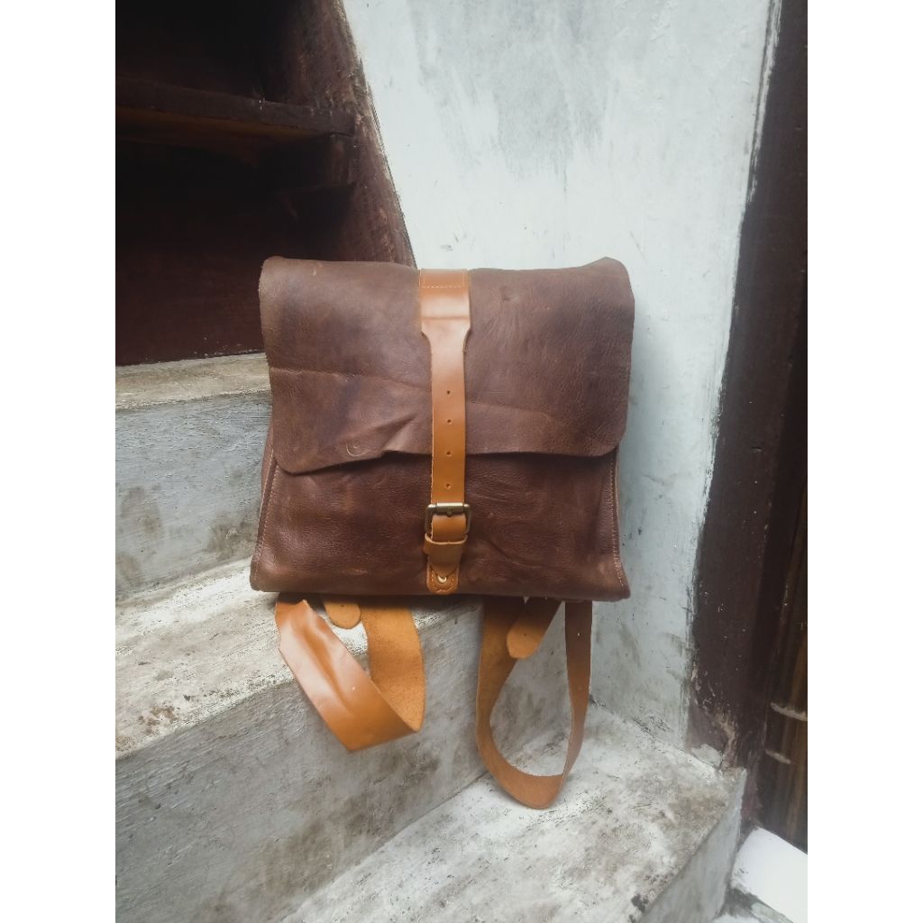 Ransel Backpack Leather / Kulit Asli