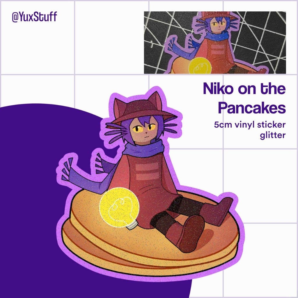 

Niko on the Pancake - 5cm Sticker | Oneshot (indie game) Fan Merch [CFXX AFTERSALE]