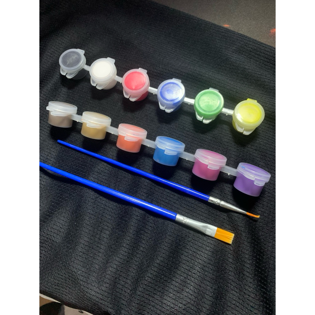 

PAKET / SET CAT AKRILIK, 6 warna, 12 warna, FREE KUAS, MURAH