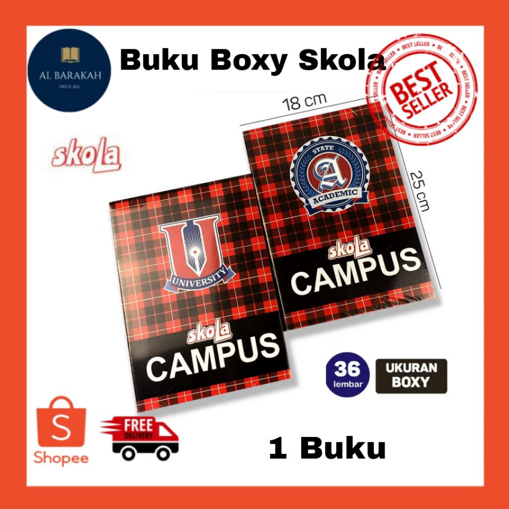 

1 Buku !!! Boxy Campus Skola By SIDU 36 Lembar Buku Tulis Lembar Kertas Tebal Big Boss / Bigboss Skola By SIDU
