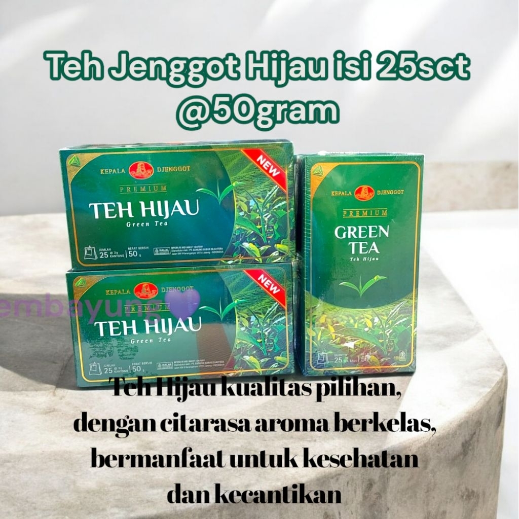 

Teh Hijau Green Tea kepala jenggot premium 25's 50gr