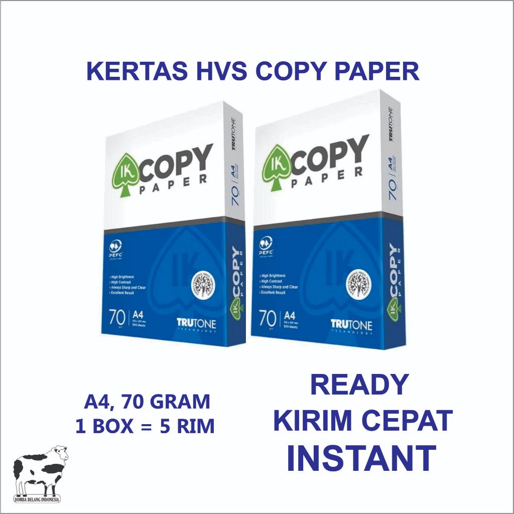 

Ay00! Kertas HVS A4 70 Copy Paper 1 Box (Print dan foto copy kantoran, kampus, sekolah)