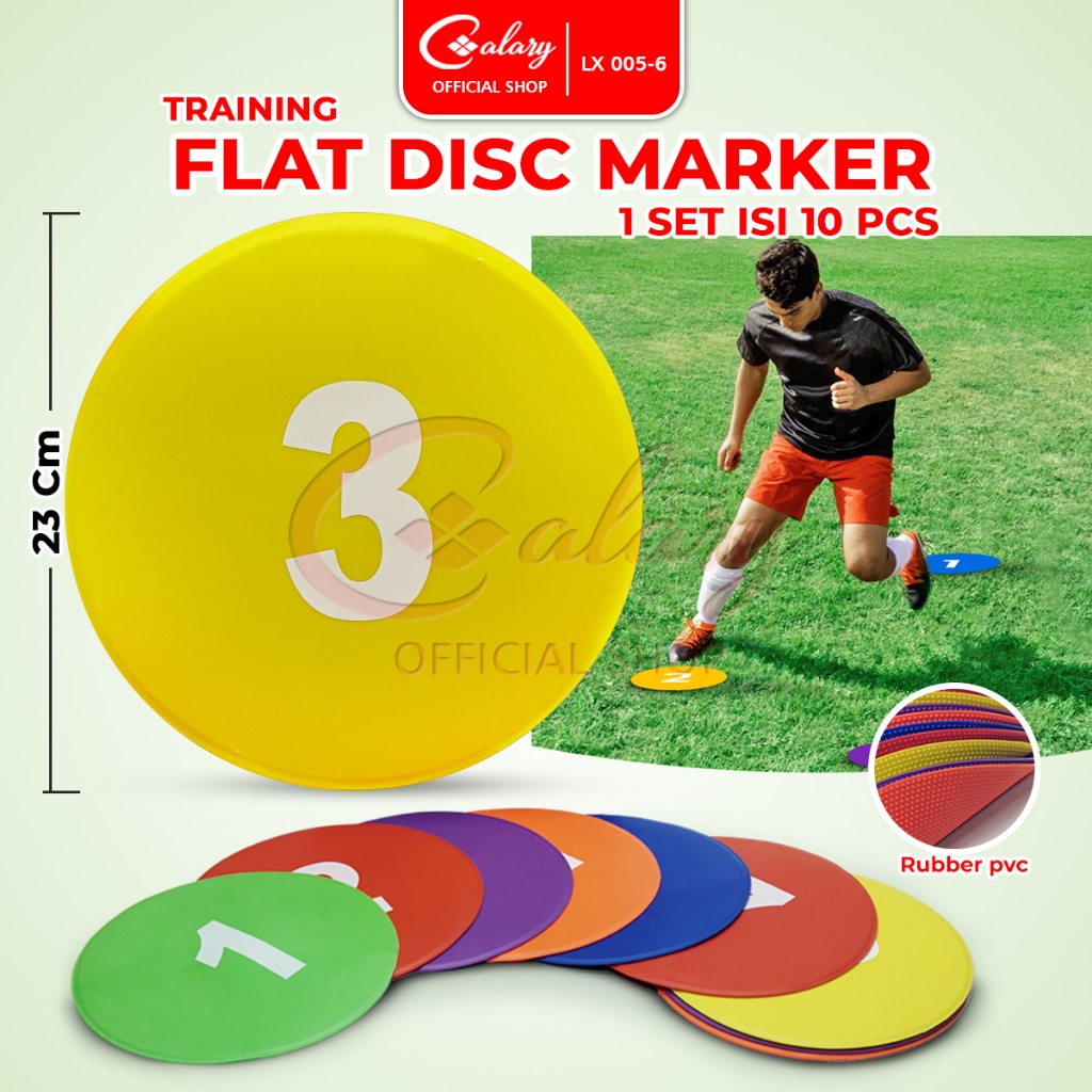 SPEEDS Marker Flat Disc Penanda Olahraga Sepak Bola Futsal Alat Anti Slip 1 set Lengkap Agility Trai