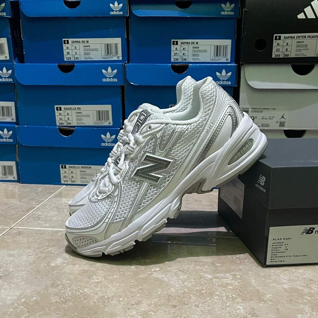 New balance 740 white silver (Resmi PT MAP)