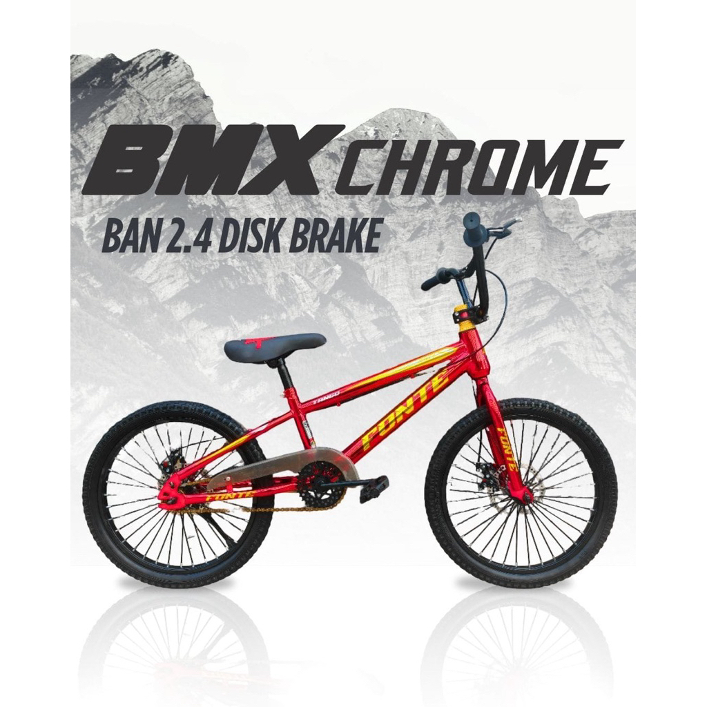 Sepeda Anak BMX 20 Inch Tango Fonte Chrome Disbrake Cakram 2.40 Terbaru murah promo bisa paylatter