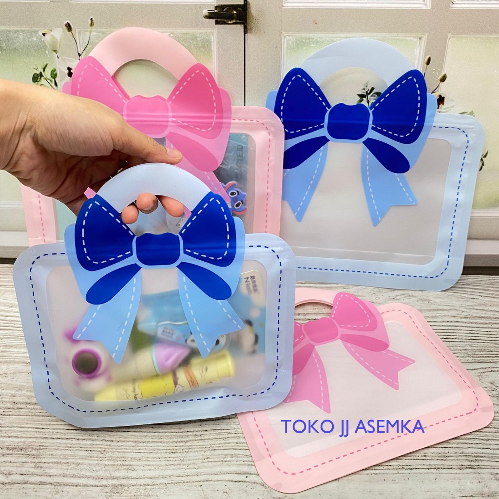 

ZIPPER ZIP LOCK KLIP PLASTIK BINGKISAN PITA TAS HAMDPERS SOUVENIR GOODIE MURAH COD