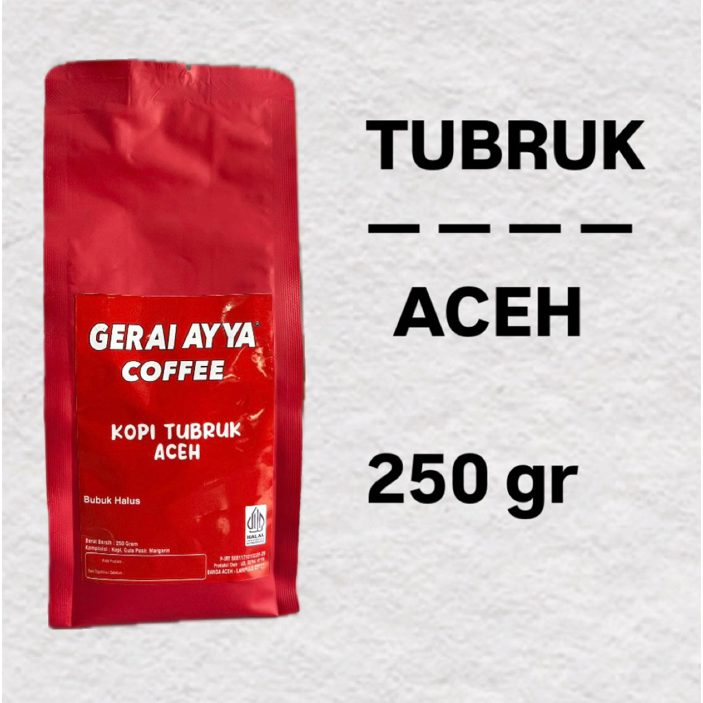 

KOPI TUBRUK ACEH 250 gr ( ROBUSTA TRADISIONAL ) BUBUK HALUS
