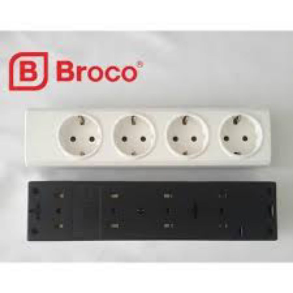 BROCO Stop Kontak 4 Lubang Tanpa Kabel 16A / 250V