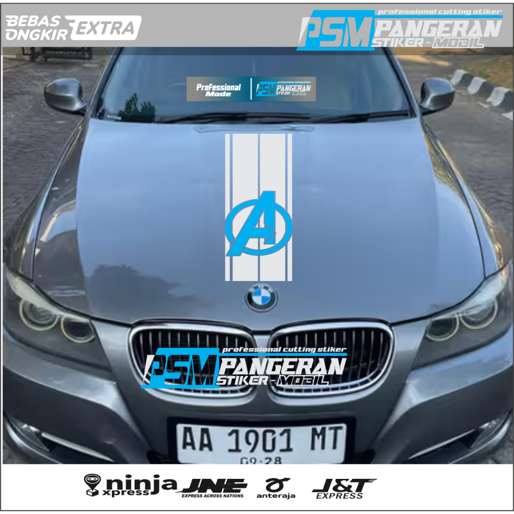 Sticker Kap Mesin Mobil Sticker Cutting Sticker Kap Mobil Murah Sticker Cutting