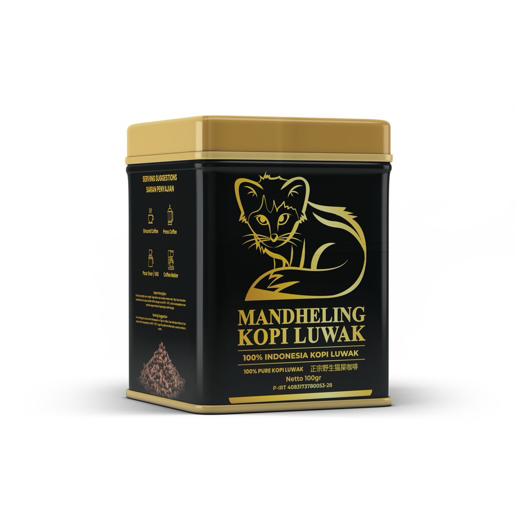 

Worcas Kopi Luwak Black Mandheling Tin Can 100gr