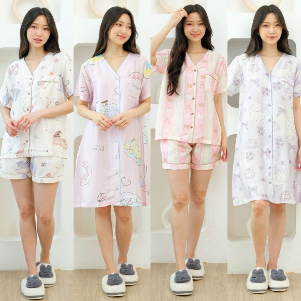 Cielyn | Organic Silk | Ruby Collection |  Baju Tidur Wanita | Set Piyama Wanita