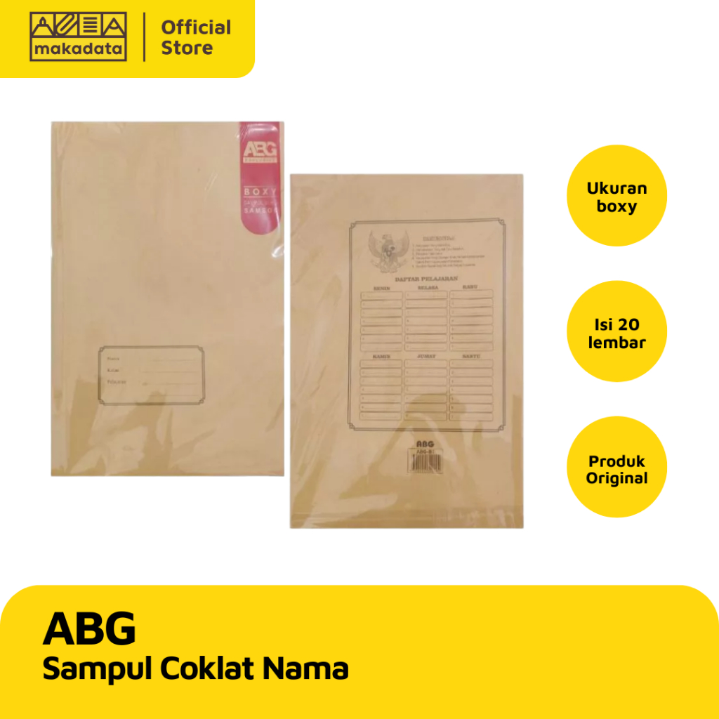 

SAMPUL KERTAS COKLAT BOXY ABG NAMA (20 LBR) MURAH