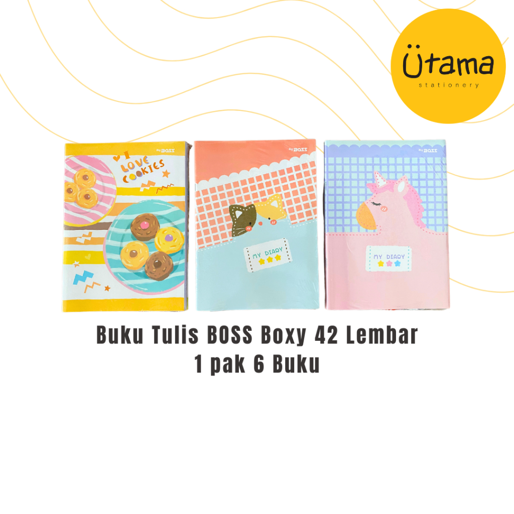 

Buku Tulis Boxy BOSS 42 Lembar (per Pak isi 6)
