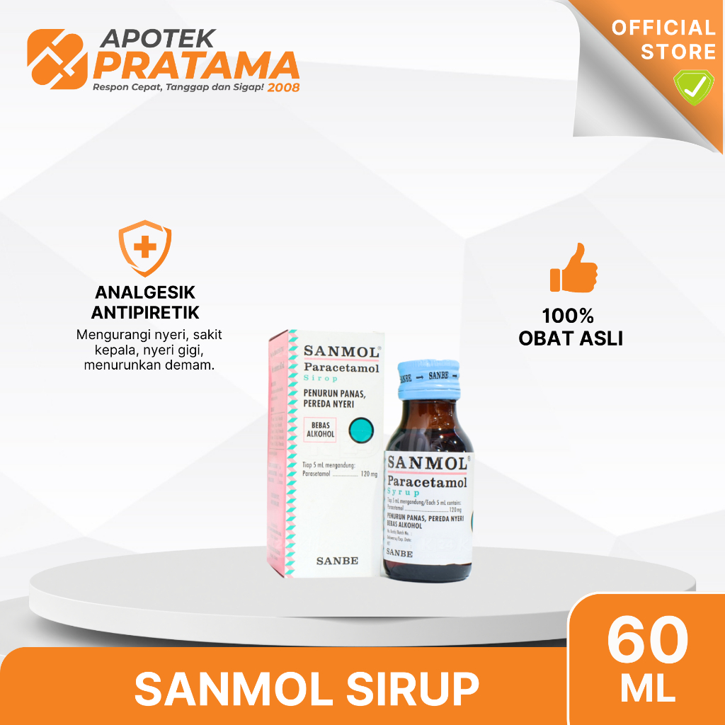 SANMOL SIRUP 60ML / SANMOL PARACETAMOL SIRUP