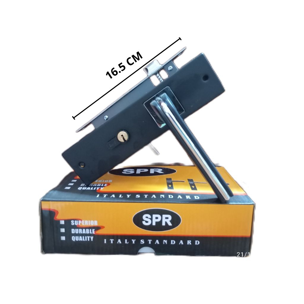 Handle Set Kunci Pintu Rumah | Handle Kunci Hitam Tanggung