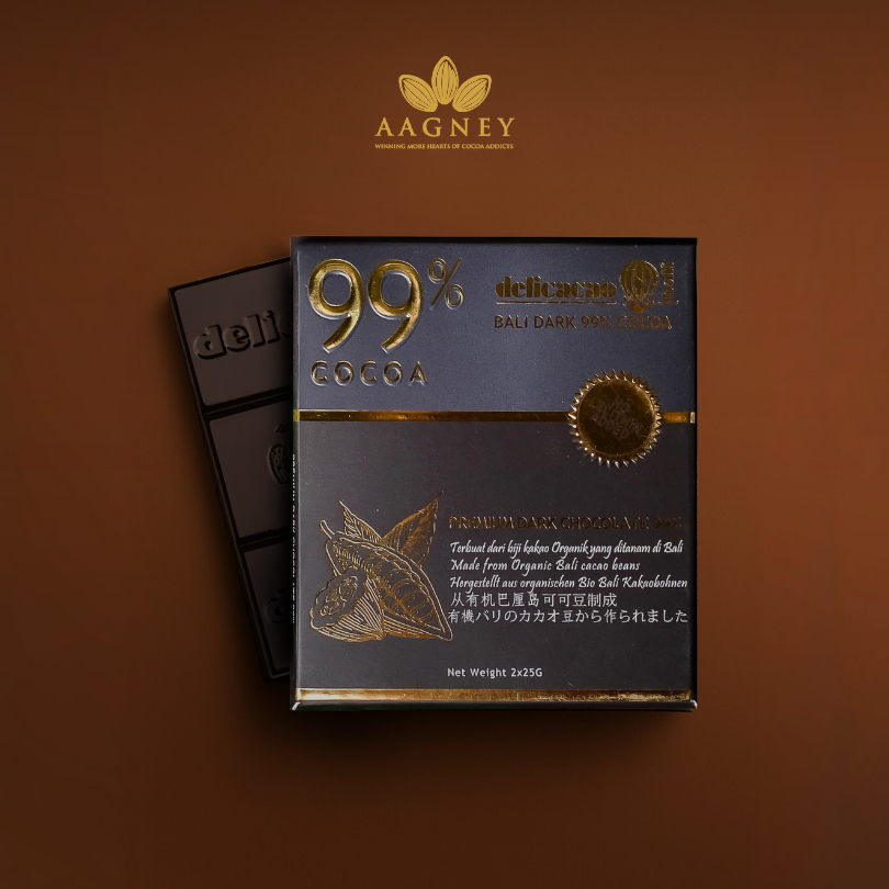 

Delicacao Premium Chocolate Dark 99% Cocoa | Cokelat Bali 50gr - Aagney Cocoa