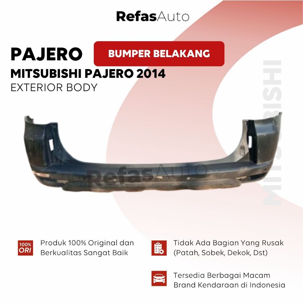 MITSUBISHI Pajero 2014 Bemper Belakang 100% Original Kondisi 99% Bekas Ex Asuransi