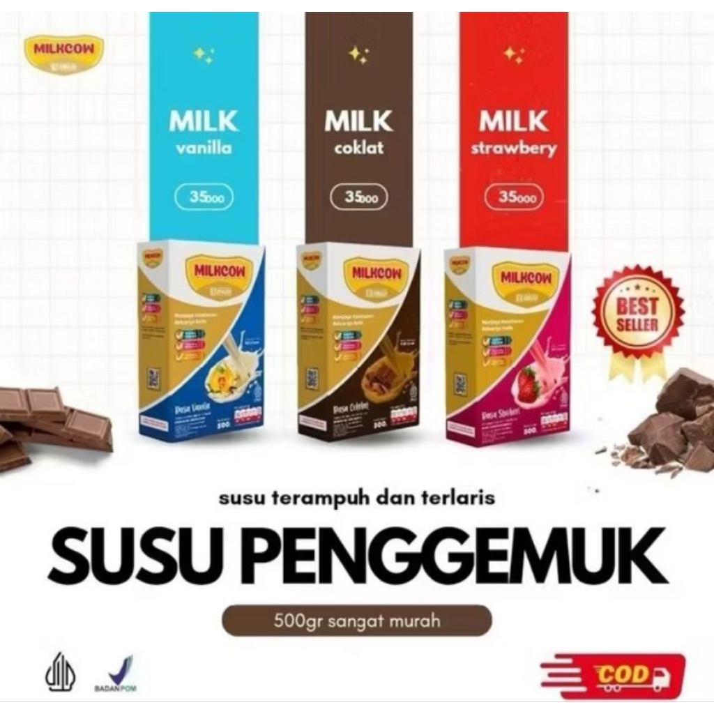 

Susu bubuk milkcow penambah bb peninggi bb 500gr