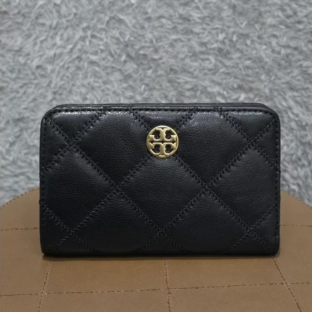 (100% ORI) TB WILLA MATTE MEDIUM WALLET BLACK
