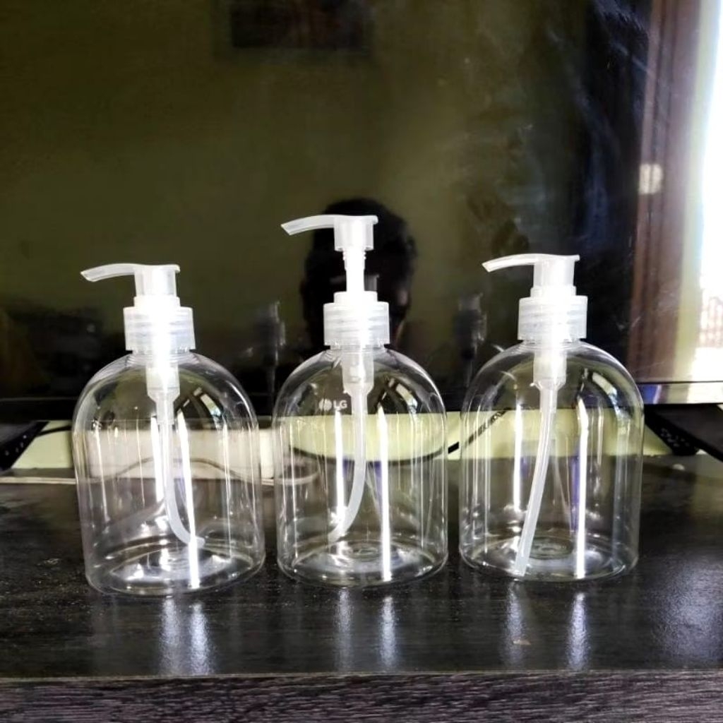 Botol Pump, Botol Sabun  Pencet Plastik 500ml/ Botol Sabun Cuci Tangan/ Botol Pump Serbaguna