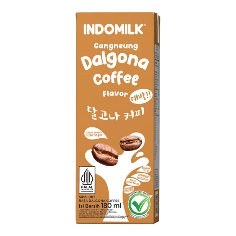 

[Exp Sep-Nov 25] Indomilk Susu UHT Gangneung Dalgona Coffee 180ml