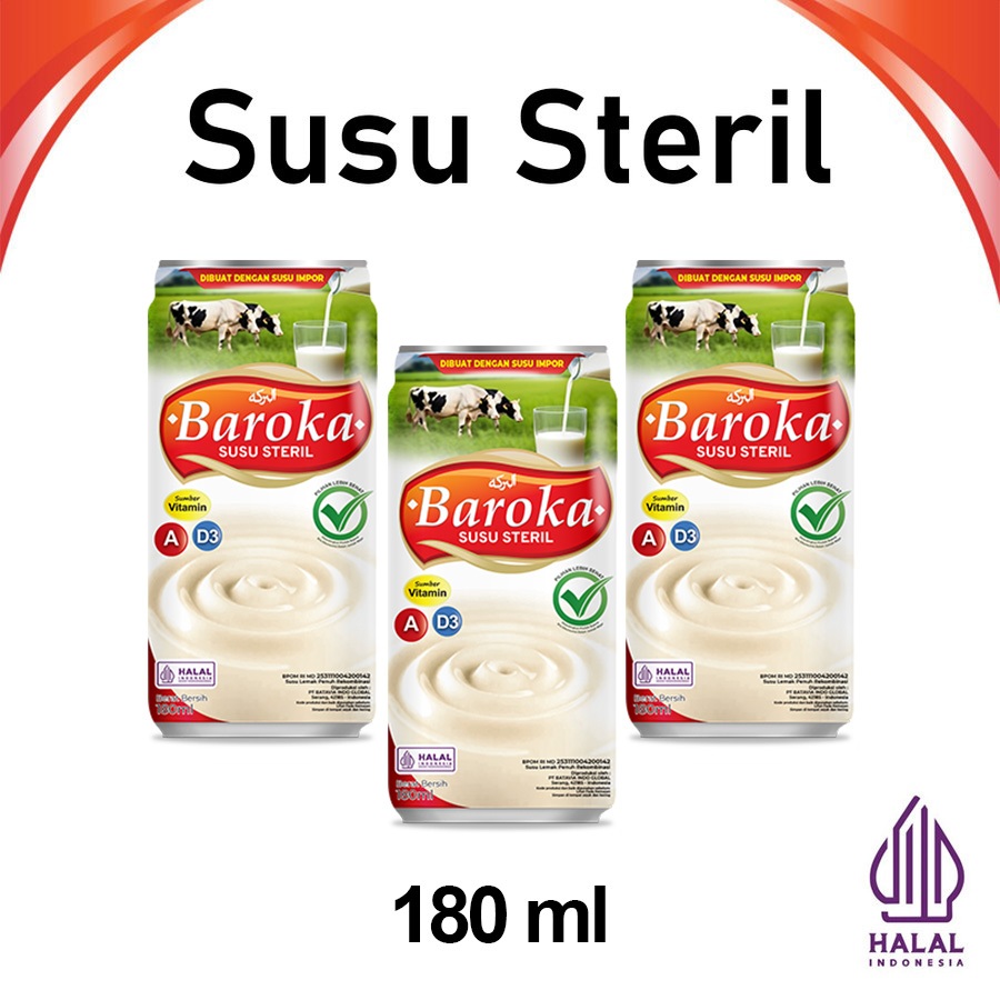

Susu Steril Baroka 180ml