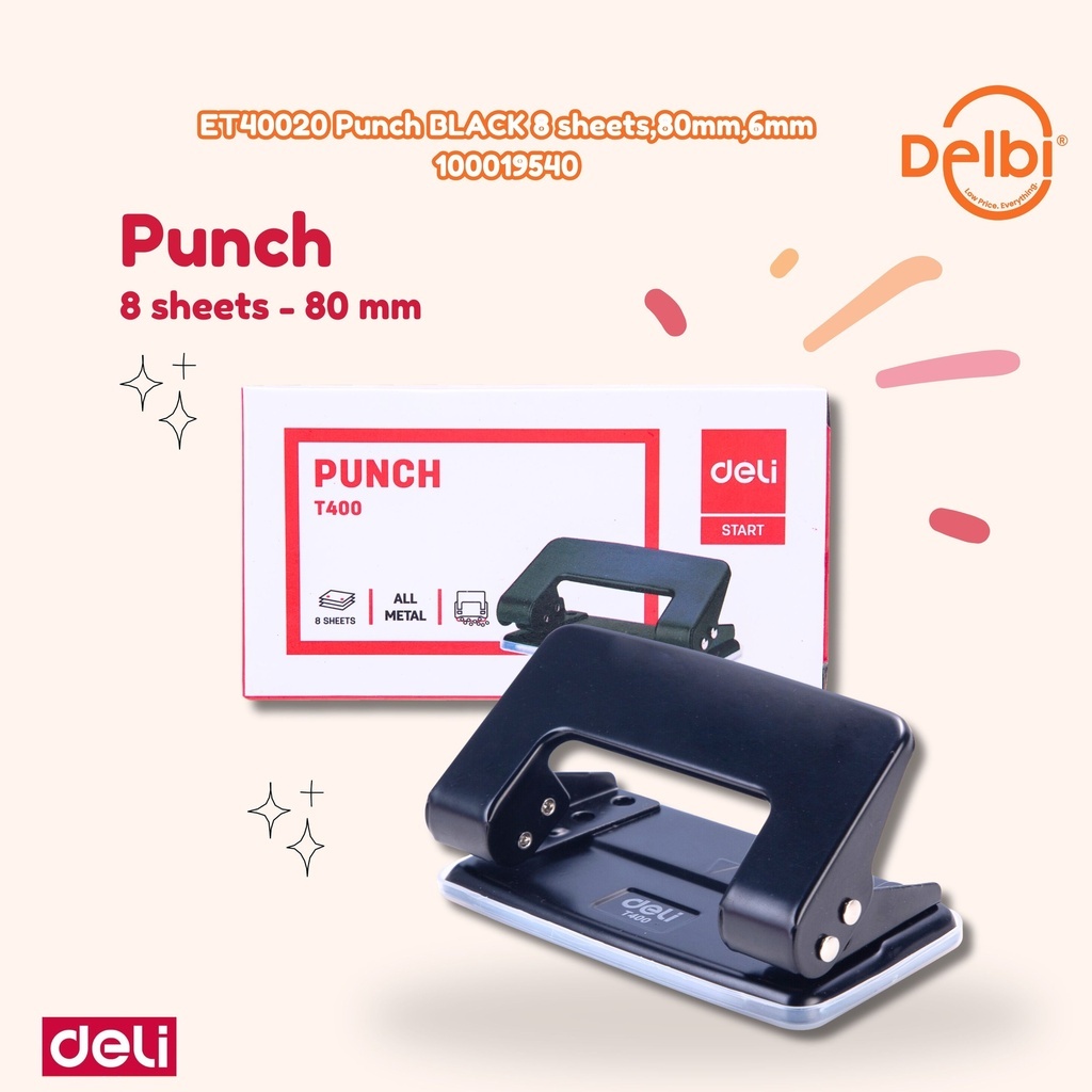 

Punch BLACK DELI PEMBOLONG KERTAS LUBANG PE LUBANG PENGLUBANG KERTAS