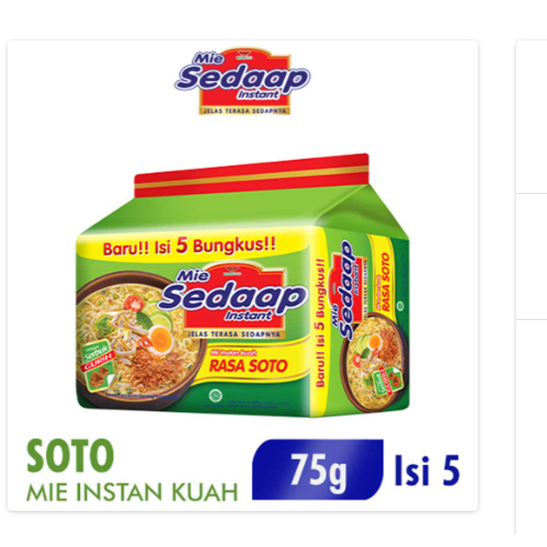 

sedaap mie instant soto 5x76g