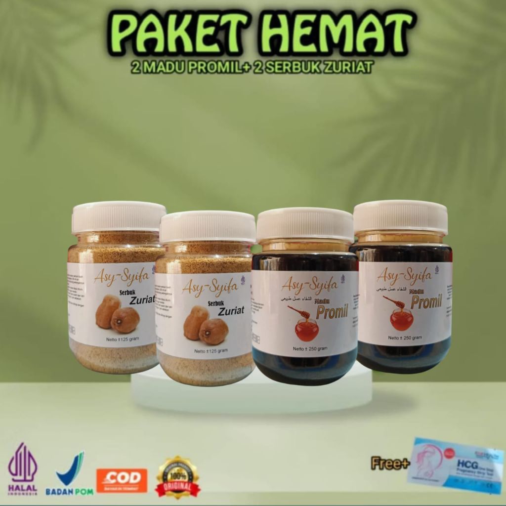 

COD TERLARIS ORIGINAL PAKET PROMIL 2BOTOL MADU PROMIL + 2BOTOL SERBUK BUAH ZURIAT ORIGINAL