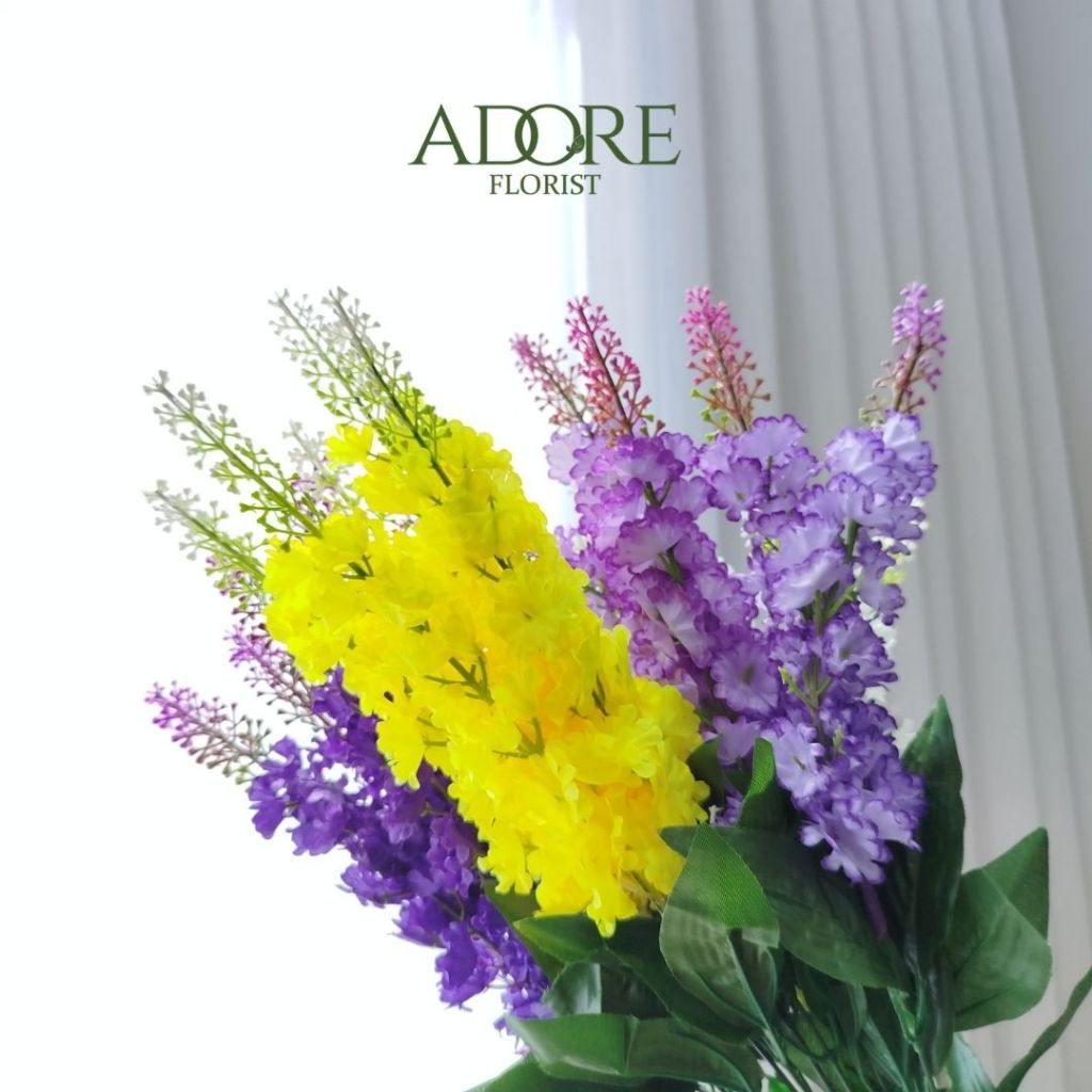 Adore Florist || Cin5cbg - Bunga Hyacinth Artifisial/Bunga Hyacinth Palsu 5 cabang